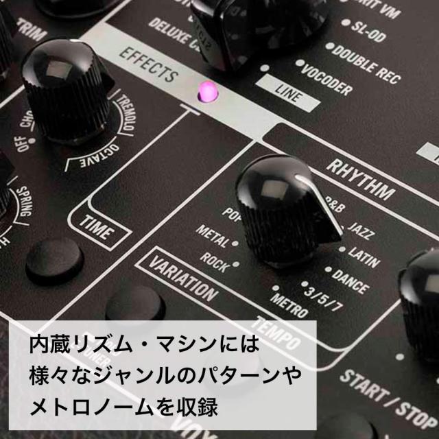 VOX エレクトリック・ギター用 3W モデリング・アンプ MINI GO 3 自宅練習 持ち運び マイク入力 ヘッドホン出力 エフェクト リズム・マシ_3