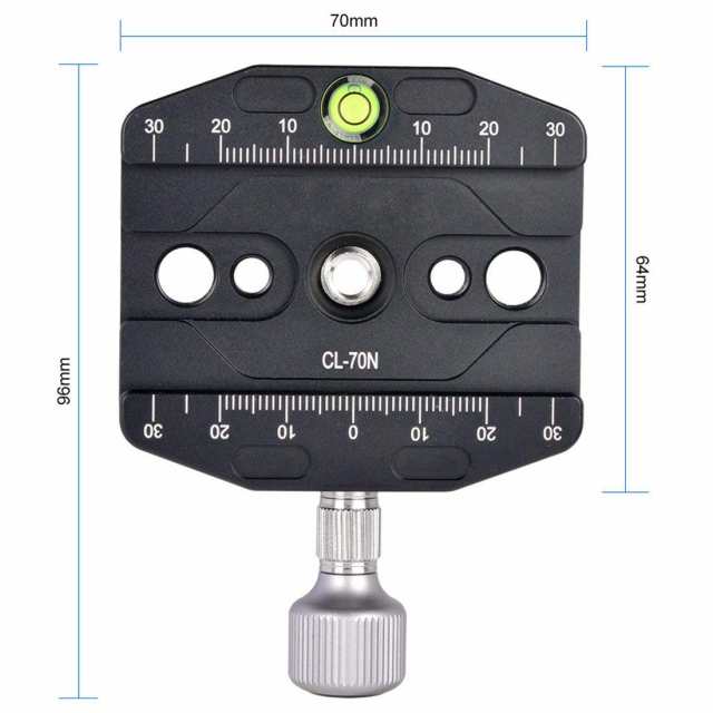 Z-Jing] CL-70N 70mmアルミニウム合金 クイックリリースクランプ アルカスイス規格と互換性