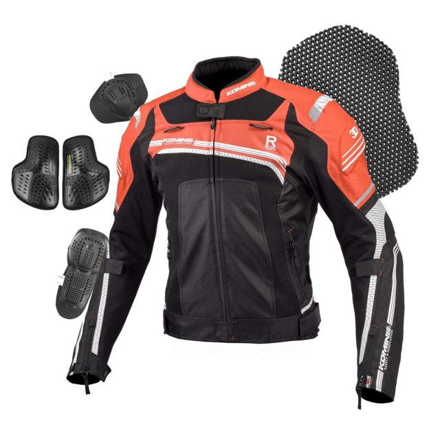 [KOMINE] バイク用 Rスペックメッシュジャケット JK-130 1209 春夏秋向け メッシュ素材 プロテクター CE規格 ストレッチ素材 07-130 メン