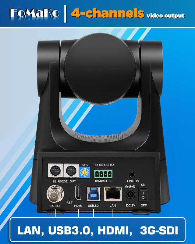FoMaKo PTZカメラ 30倍光学ズーム HDMI/3G-SDI/IP出力 AI自動追尾 POEサポートIPカメラ HD1080p@60fps 大人数の会議 教育 病院 教会 ライ_5