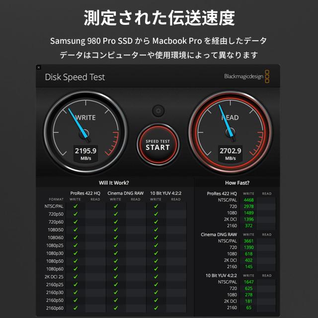 ANYOYO Thunderbolt 4/3 ＆ USB4 M.2 PCIe 2280 M-KEY（B+M KEY）NVMe SSD 外付けケース ,40Gbps NVME SSD ケース , 最大2700MB/s ,アルミ_4