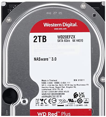 ウエスタンデジタル(Western Digital) WD Red Plus 内蔵 HDD ハードディスク 2TB CMR 3.5インチ SATA 5400rpm キャッシュ128MB NAS メー_8