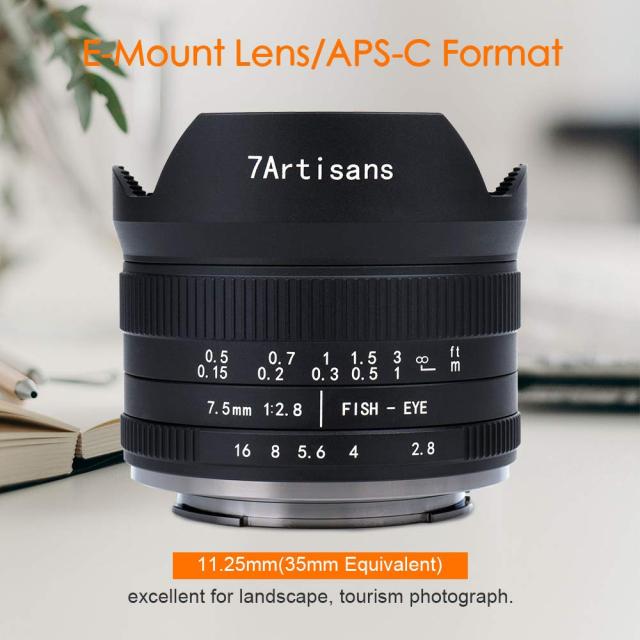 7artisans 7.5mm F2.8 II 魚眼レンズ 超広角 Sonyミラーカメラ用 APS-Cサイズ対応 Fish eye II ソニーEマウントレンズ