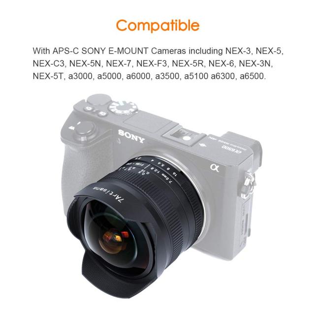 7artisans 7.5mm F2.8 II 魚眼レンズ 超広角 Sonyミラーカメラ用 APS-Cサイズ対応 Fish eye II ソニーEマウントレンズ