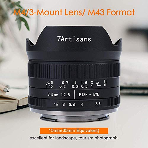 7artisans 7.5mm F2.8 II 魚眼レンズ 超広角 Panasonic/Olympus M4/3マウント対応 APS-Cサイズ対応 Fish eye II マイクロフォーサーズ