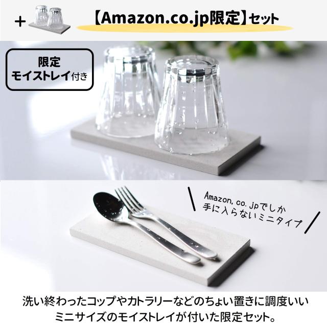 be worth style ビーワーススタイル 日本製 水切りラック (吸水速乾トレイ) + 限定モイストレイ スライドタイプ キッチン 幅56.3×奥行20_4