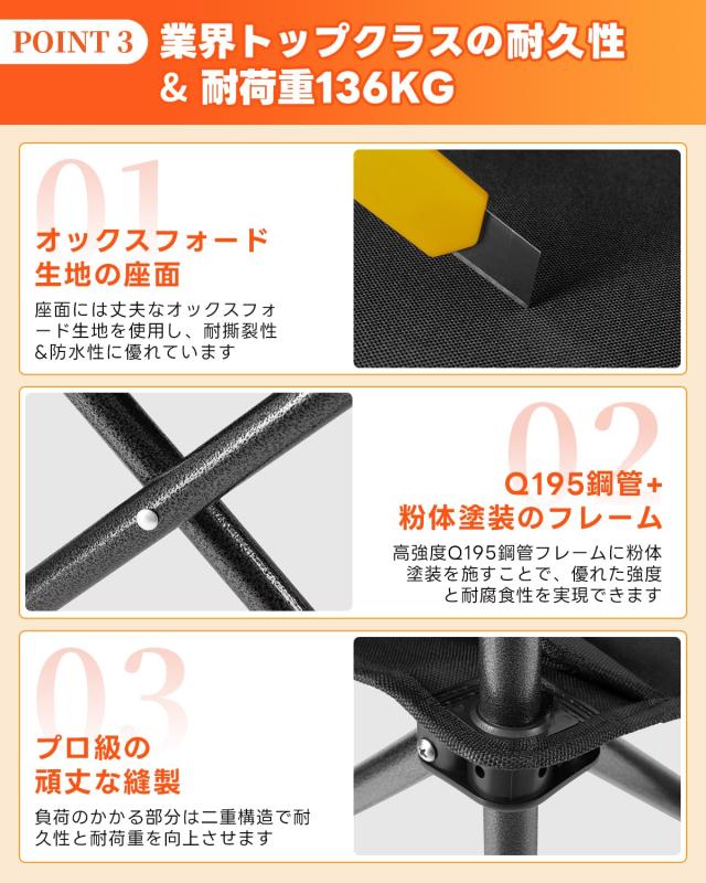 KingCamp アウトドア チェア 折りたたみ 椅子 キャンプ 超ワイド103cm