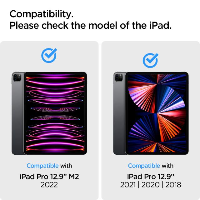 Spigen EZ Fit ガラスフィルム iPad Pro 12.9 第6世代 M2 2022 、iPad
