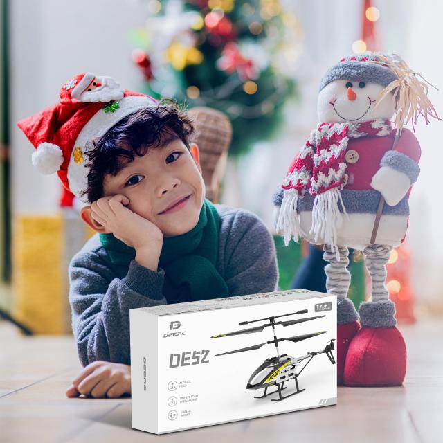 DEERC ヘリコプター ラジコン 飛行機 おもちゃ 室内 子供 初心者向け 収納ケース付き シェル2個付き バッテリー2個 飛行時間24分 高度維_6