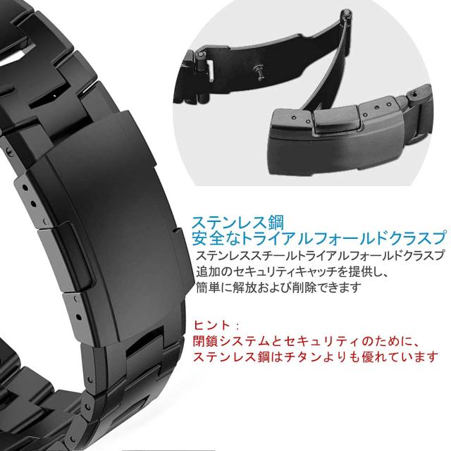 Ahayo QuickFit 22mm 交換ベルト 超軽量チタンスチールストラップ
