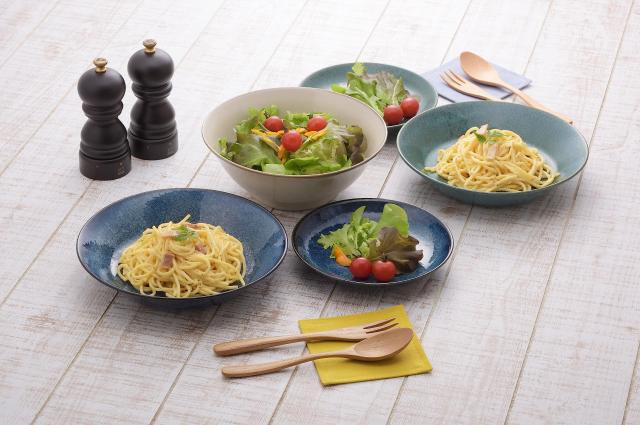 ナチュラルカラー ラーメン鉢(3色組) 白、緑、藍_2