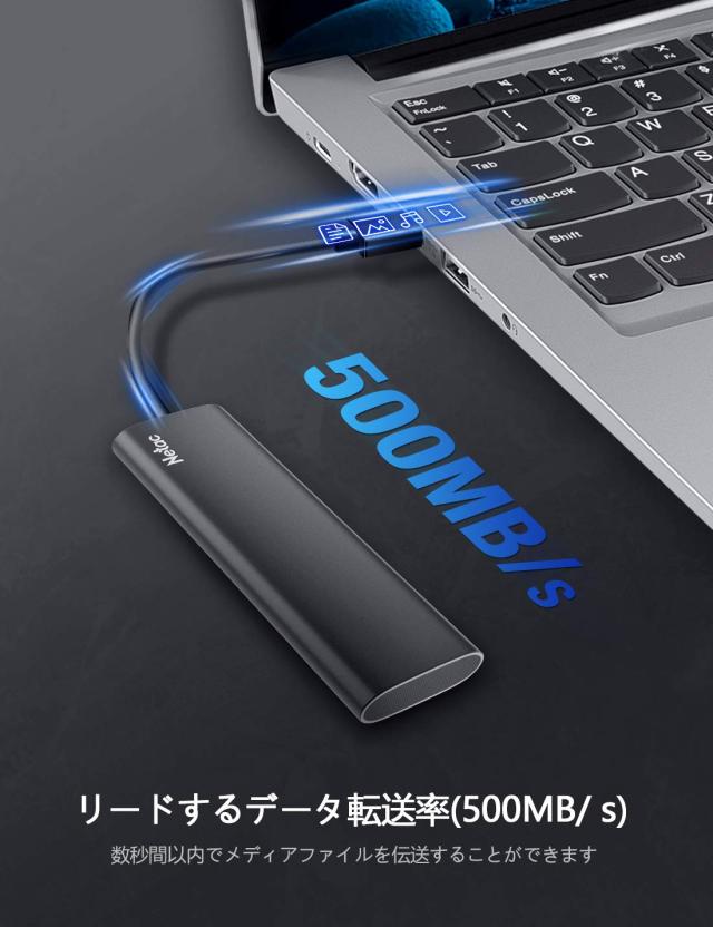 Netac SSD 外付け 2TB 超小型 USB3.2 Gen2最大550MB/s 正規品3年認証 上質なレザーポーチ付き PS5 外付けSSD PS4/Android スマホ/Xbox/デ