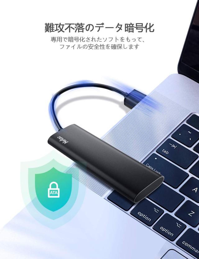 Netac SSD 外付け 500GB 超小型 USB3.2 Gen2最大550MB/s 正規品3年 上質なレザーポーチ付き PS5 外付けSSD PS4/Android スマホ/Xbox拡張_4