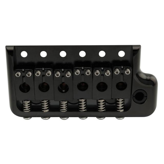 Musiclily Ultra 10.5mmブラス製トレモロユニットブリッジ 6点止めタイプナイフエッジ ストラトSTエレキギター用、ブラック
