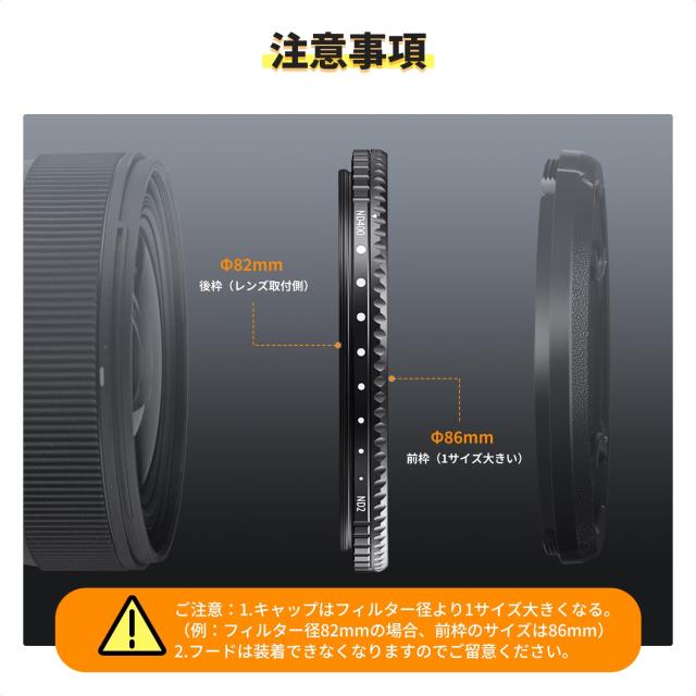 K&F Concept 72mm 可変NDフィルター ND2-ND400 日本製AGC光学ガラス HD超解像力 低い反射率 360°無段階調節可能 28層ナノコーティング K&F Concept 72mm 可変NDフィルター ND2-ND400 日本製AGC光学ガラス HD超解像力 低い反射率 360°無段階調節可能 28層ナノコーティング