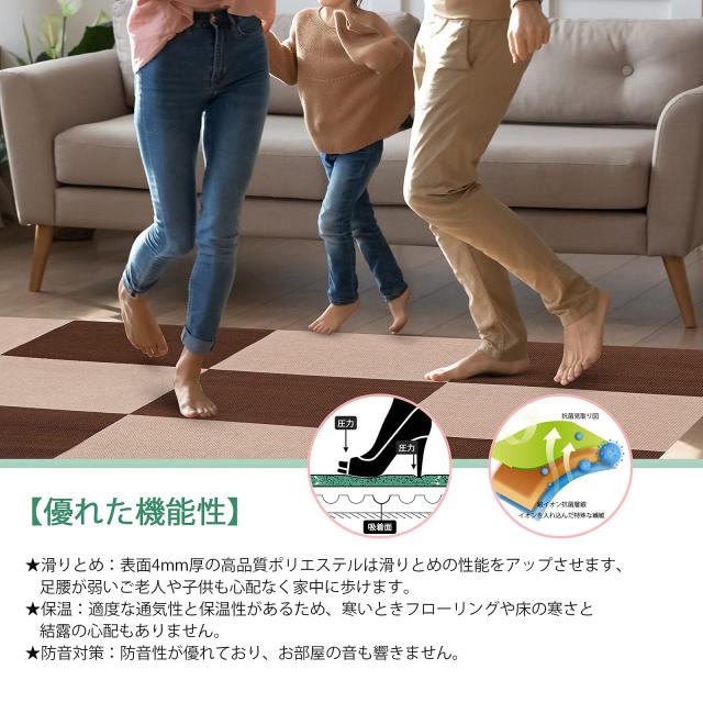 SHIEN ジョイントマット 吸着マット タイルマット【45*45*0.4cm 40枚