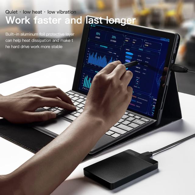 UnionSine 1TB 外付けハードディスク超薄型外付けHDDポータブル