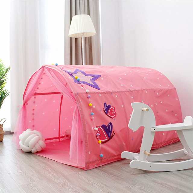 QIRUN子供用 ベッドテント屋内テント 睡眠テント プレイハウス キッズプレイテント 防蚊帳付き プライバシースペース眠っている屋内玩具の通販は
