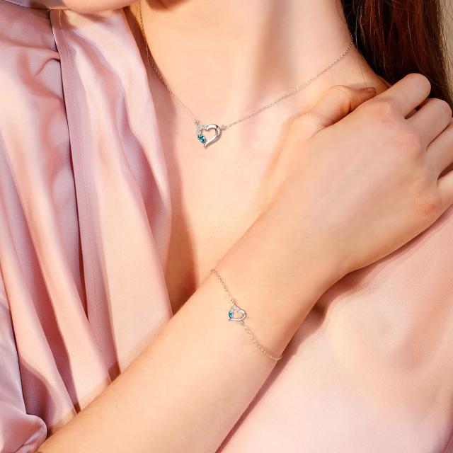 [AGVANA] レディース ネックレス 天然石 トパーズ 11月 誕生石 ハートネックレス ホワイトデー お返し シルバー 女性 人気 アクセサリー AGVANA] レディース ネックレス 天然石 トパーズ 11月 誕生石 ハート