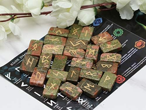 Crocon ユナカイト 長方形 ジェムストーン ルーン エルダー フサルク ア Amazon.co.jp: Crocon ユナカイト 長方形 ジェムストーン ルーン