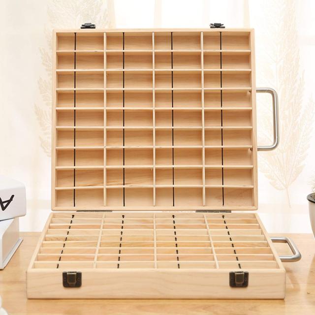 Pure Vie 天然木製 エッセンシャルオイル 収納ケース 精油 アロマオイル ガラス 精油瓶 保存容器 収納ボックス 携帯便利 旅行用 大容量