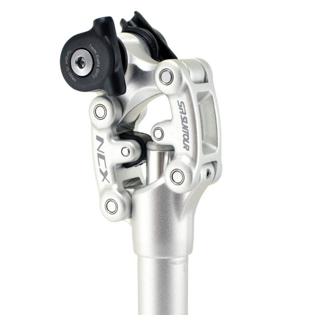その他のスポーツ SR SUNTOUR SP12 NCX Suspension Seat Post with Protective Cover 31.6X400mm, Silver, VK2298
