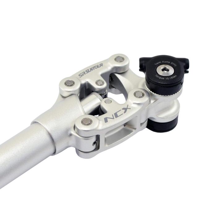 その他のスポーツ SR SUNTOUR SP12 NCX Suspension Seat Post with Protective Cover 31.6X400mm, Silver, VK2298