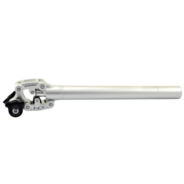 その他のスポーツ SR SUNTOUR SP12 NCX Suspension Seat Post with Protective Cover 31.6X400mm, Silver, VK2298