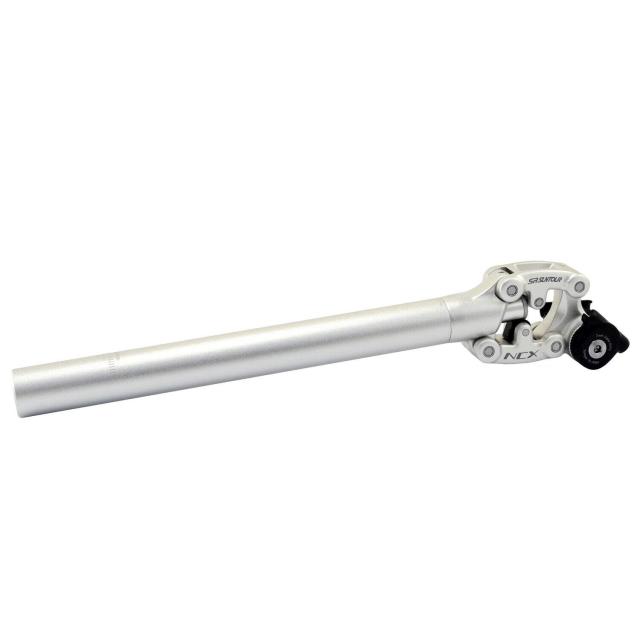 その他のスポーツ SR SUNTOUR SP12 NCX Suspension Seat Post with Protective Cover 31.6X400mm, Silver, VK2298