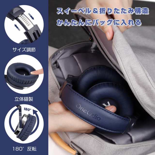 OneOdio モニターヘッドホン 有線 DJヘッドフォン スタジオ