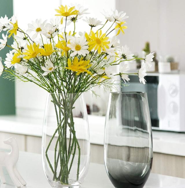 透明ガラス 水盆 約30cm 花瓶 ガラス 大きい 透明 花器 -フラワーベース 30cm ボトル アレンジ