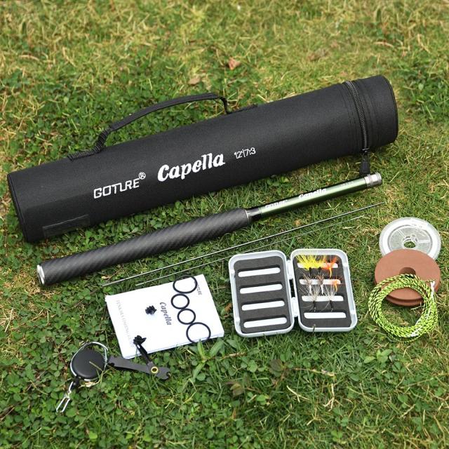 Goture テンカラロッドセット 3.6m 渓流竿 テンカラ竿 軽量 炭素繊維 渓流釣り/河川釣り トラウト ヤマメ イワナ ニジマス アマゴ 釣り竿