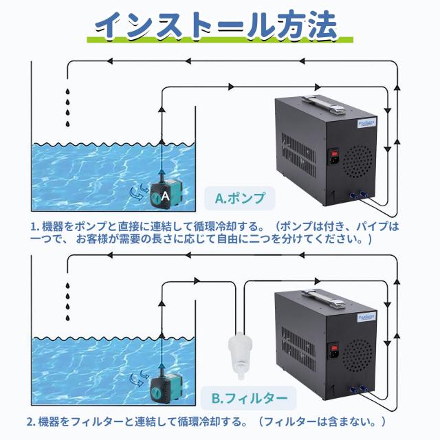 Poafamx 水槽用クーラー　60L 冷却のみ Amazon.co.jp: Poafamx 水槽クーラー 15-30℃調整可能 60L 冷却