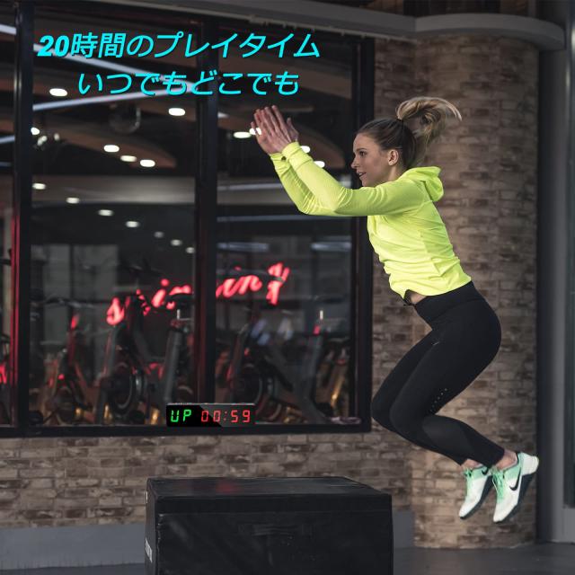 Jhering スポーツタイマー、ポータブルフィットネスタイマー、充電式で