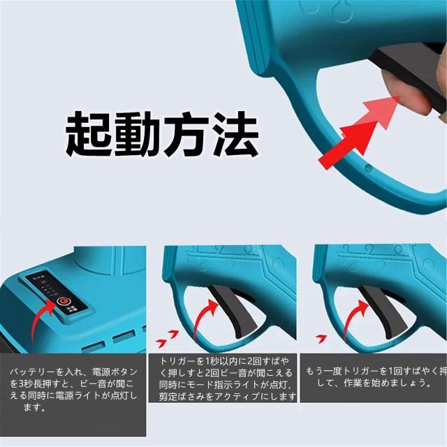 Kyohen 剪定ばさみ 電動ハサミ 替え刃2枚付き マキタ18Vバッテリー対応可能 充電式ハサミ 庭木/枝切り/果樹用 剪定鋏 園芸用剪定用具 充_3