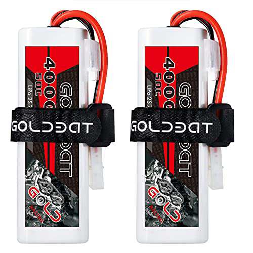 GOLDBAT 4000mAh 50C 2S 7.4V リポバッテリー TAMI YA プラグ付き 2個