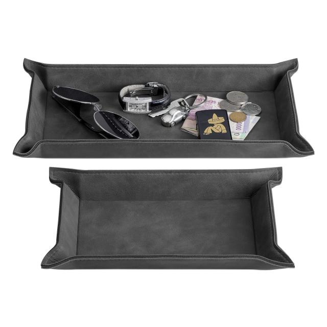 Navaris レザートレイ 2個セット 小物入れ トレー - ジュエリー