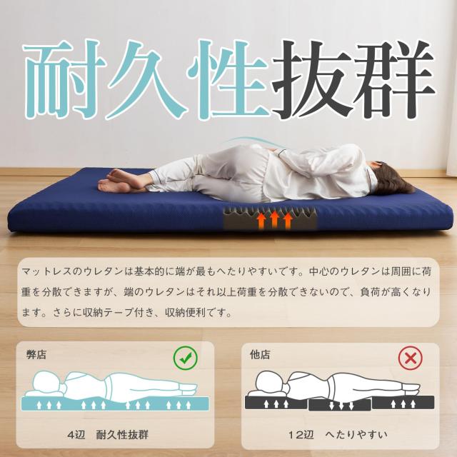 Mensu 高反発マットレス セミダブル 極厚10？ ベットマット 凹凸加工