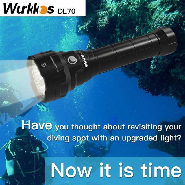 Wurkkos ダイビングライト DL70 LED 懐中電灯 防水 13000LM