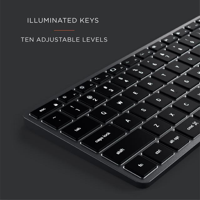 Satechi スリム X2 Bluetooth キーボード ワイヤレス マルチペア バックライト 2ゾーン, US 配列 (スペースグレイ) (iMac, MacBookなど20_3