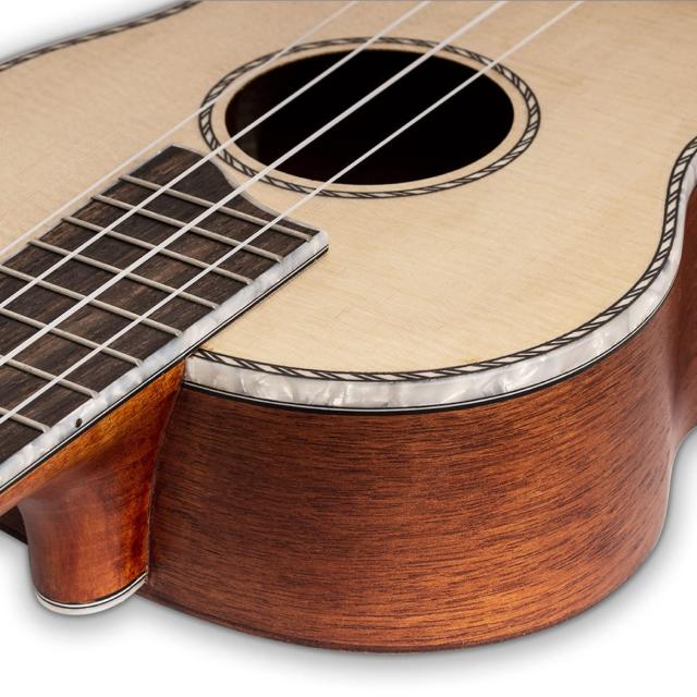 MAHALO (マハロ) Pearl 続きもの 音楽会ウクレレ いの一番材 シトカスプルース単板 取りあつめる付 MP2E