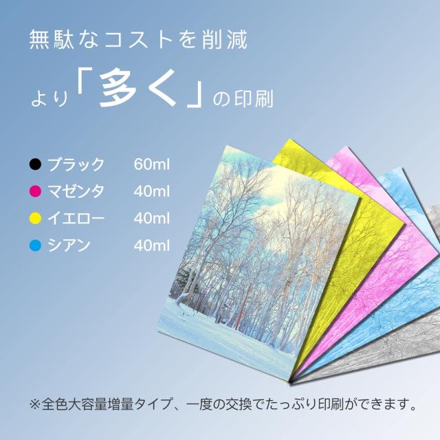 LxTek Epson用 エプソン用 IP01B 互換インクパック 増量4色セット(IP01KB IP01CB IP01MB IP01YB) 『互換インク/大容量/説明書付/残量表示_2
