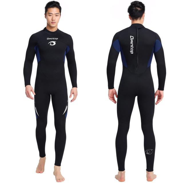 Owntop ウェットスーツ フルスーツ メンズ 3mm ストレッチ ネオプレン素材 日焼け止め UVカット 保温 ワンピース ダイビング サーフィン_6