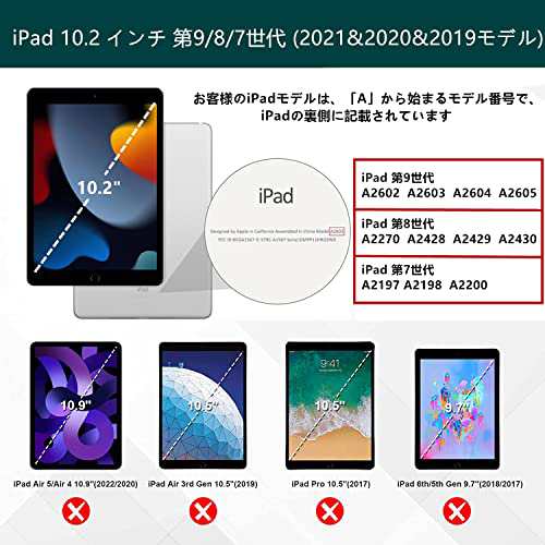 Wonzir iPad 第9世代 ケース iPad 10.2 ケース (2021/2020/2019モデル