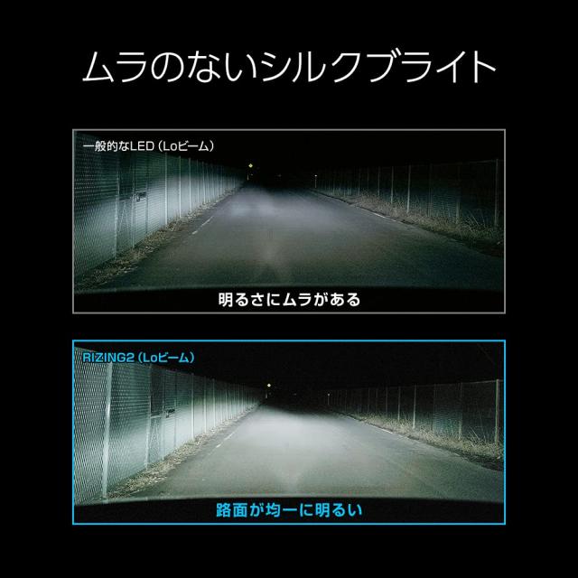 スフィアライト(Spherelight) 日本製 車用LEDヘッドライト RIZING2 (ライジング2) LEDヘッドライト H7(12/24V兼用) 6000K(ホワイト) 車検