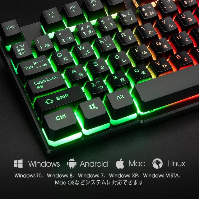 ゲーミングキーボード マウス セット 106キー日本語配列 10個 【公式通販】