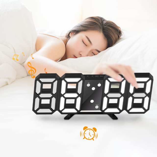 HKING LED デジタル時計 目覚まし時計 壁掛け時計 置き時計 3D HKING LED デジタル時計 目覚まし時計 壁掛け時計 置き時計 3D