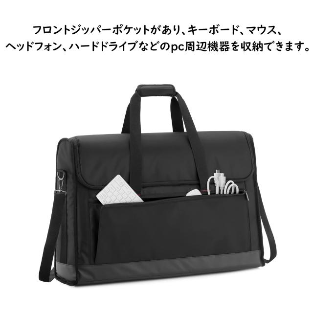 Trunab LCD用キャリングバッグ 24インチ用 LCD用（液晶ディスプレイ）トートバッグ ポケット付き ハンドル付きバッグ ブラック_2