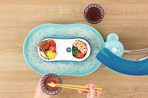 パール金属 ツイストスライダー そうめん流し器 720 ミントブルー 流麺