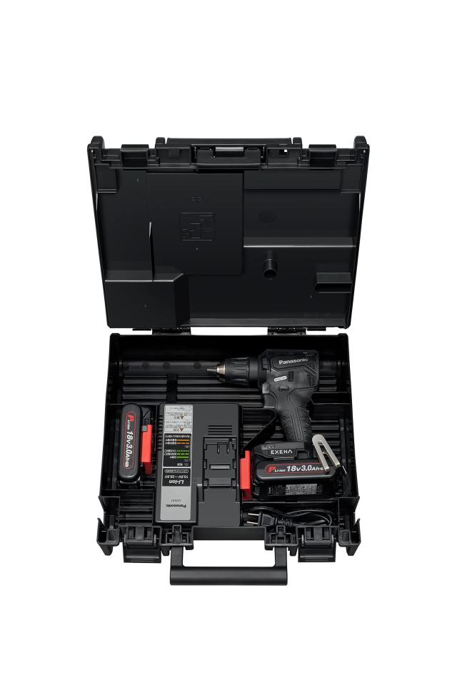 パナソニック 充電ドリルドライバー 18V 3.0Ah電池パック×2個/充電器/収納ケース付 EXENA デュアル (14.4V/18V対応)+BRAIN 電子クラッチ_1
